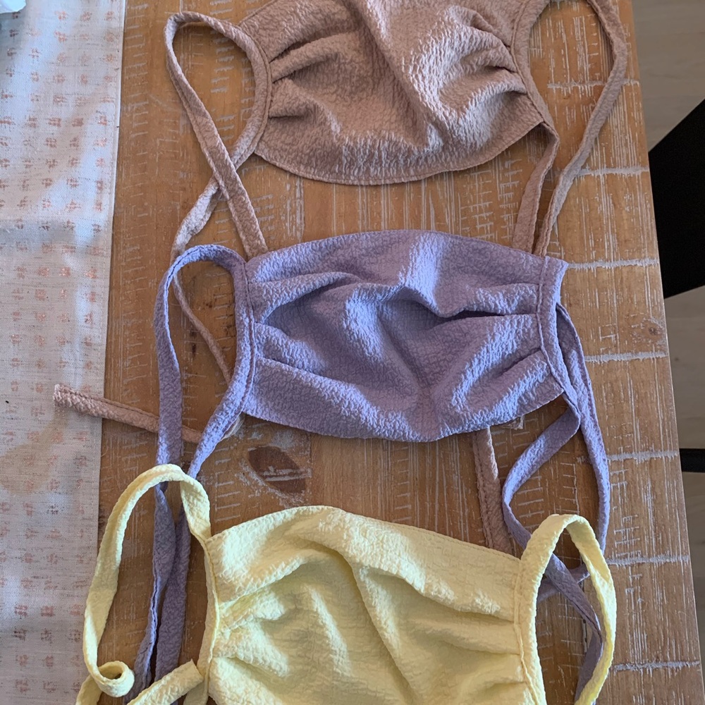 Lace up face masks